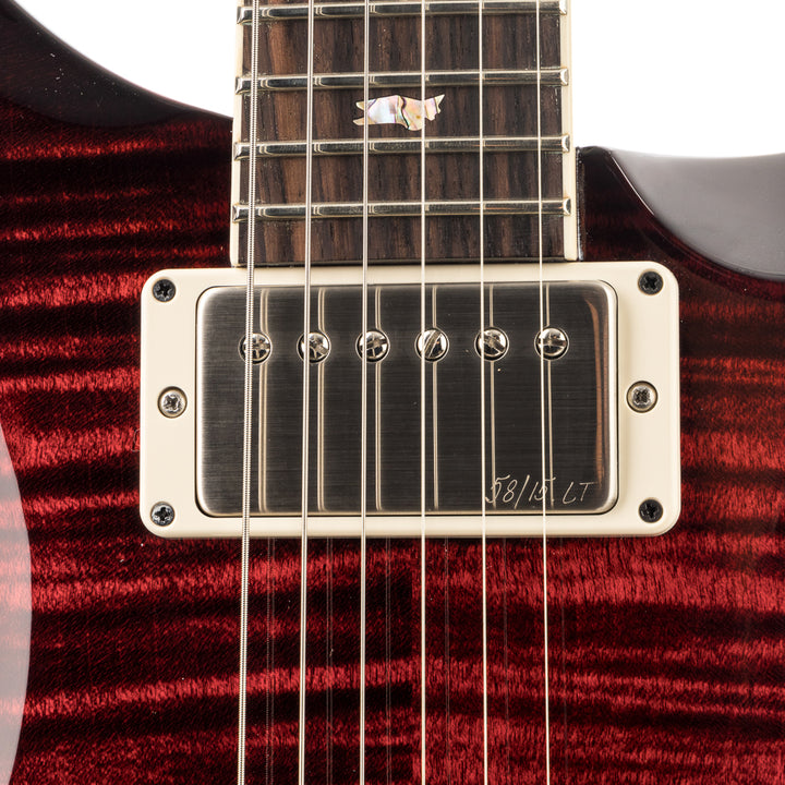 PRS McCarty 594 Flame Top Custom Color - Fire Red Wrap Smokeburst (312)