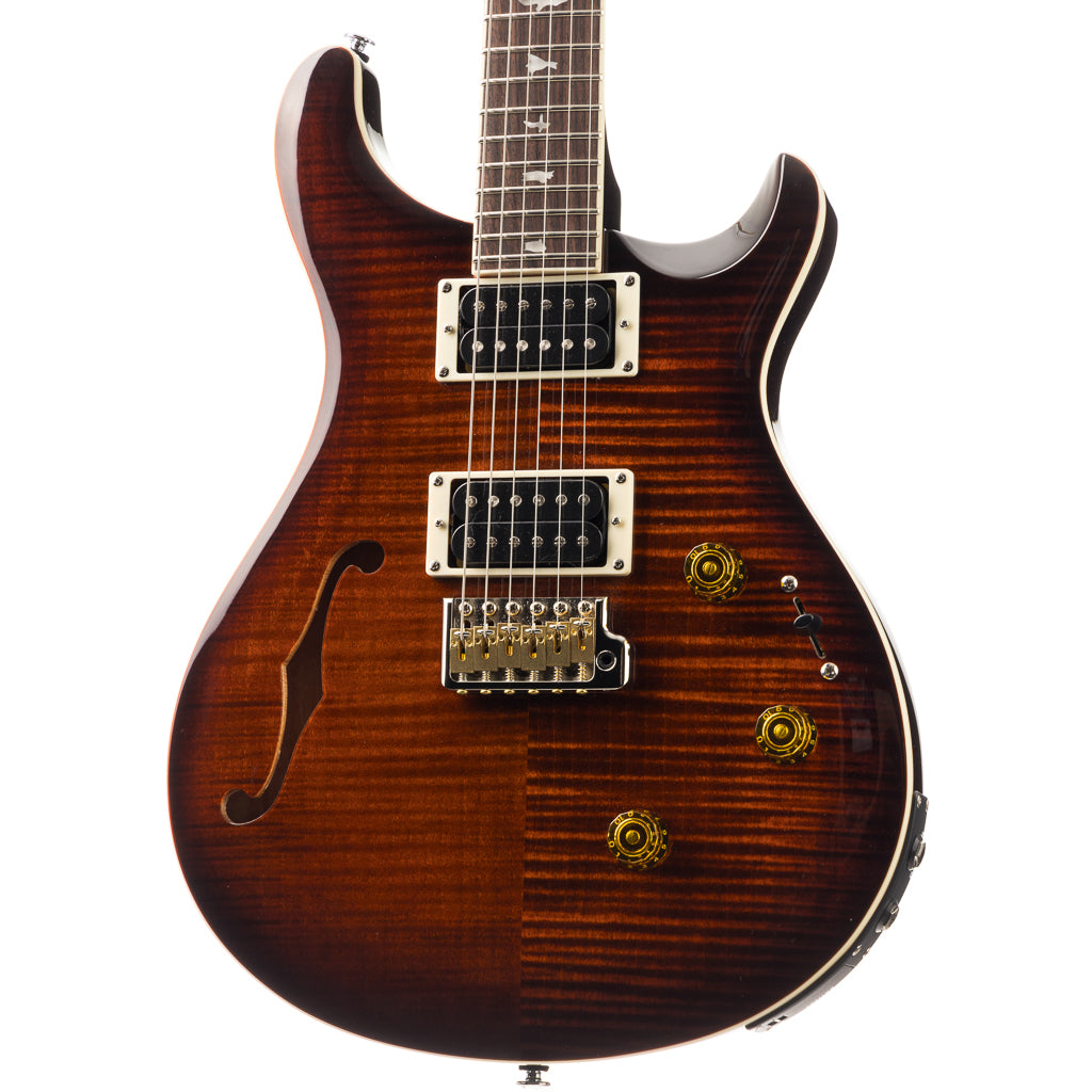 PRS SE Custom 24 Semi-Hollow Piezo - Orange Tiger Smokeburst (453)