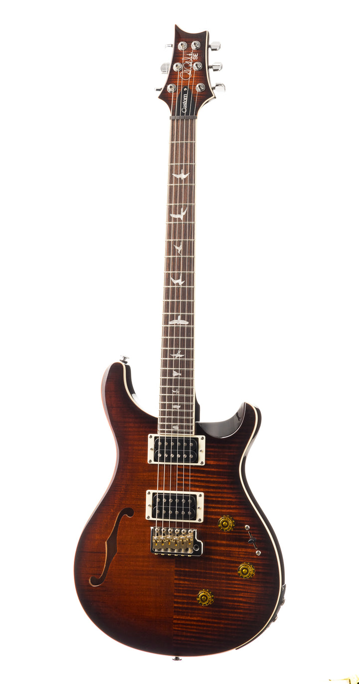 PRS SE Custom 24 Semi-Hollow Piezo - Orange Tiger Smokeburst (453)