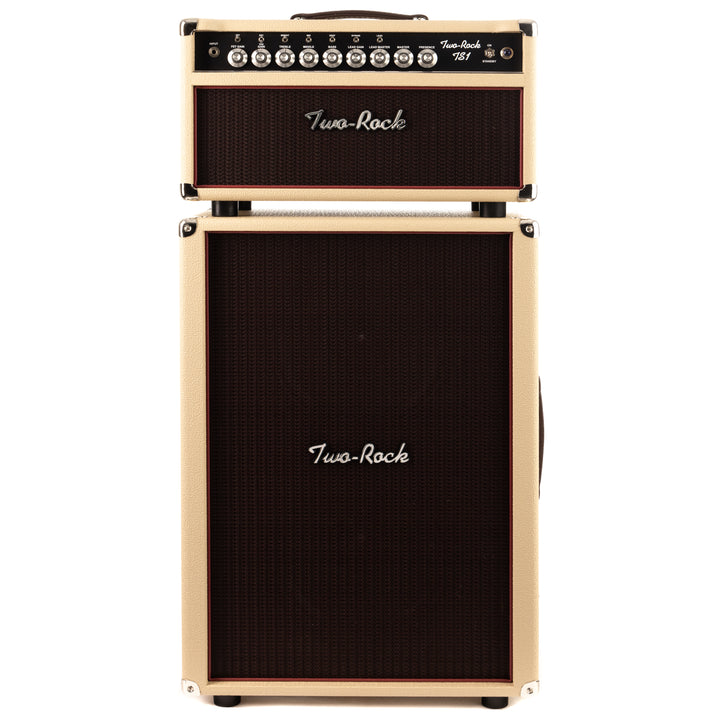 Two-Rock TS1 100/50 Watt Head, Black Chassis and 2x12 Cabinet - Blonde/Oxblood Grille