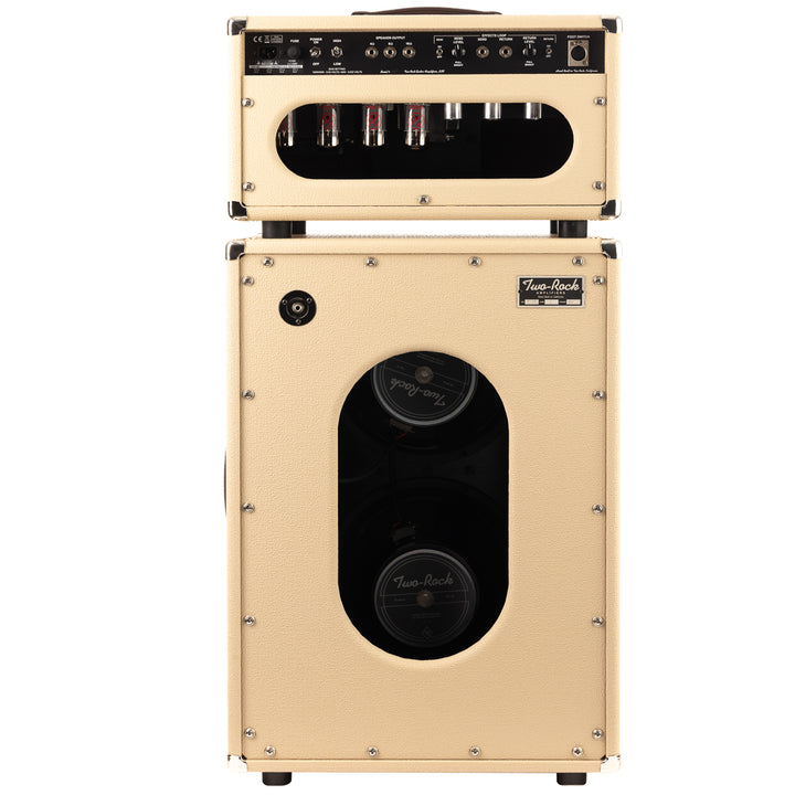 Two-Rock TS1 100/50 Watt Head, Black Chassis and 2x12 Cabinet - Blonde/Oxblood Grille