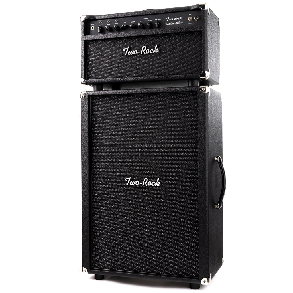 Two-Rock Traditional Clean 100/50 Head and 2x12 Cabinet  - Black with Sparkle Matrix Grille