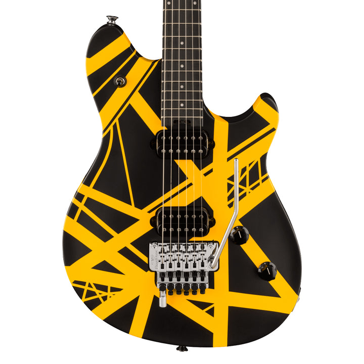 EVH Wolfgang Special Ebony Fingerboard – Black/Yellow Stripes (935)