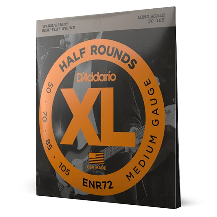 D'Addario ENR72 Half Rounds Medium Bass Strings 50-105