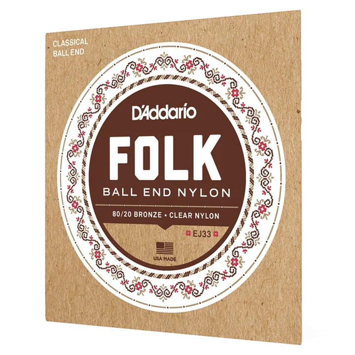 D'Addario EJ33 Folk Nylon Ball-End Strings - Normal Tension