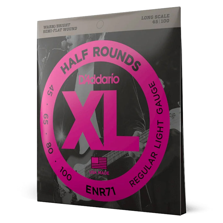 D'Addario ENR71 Half Rounds Regular Light Bass Strings 45-100