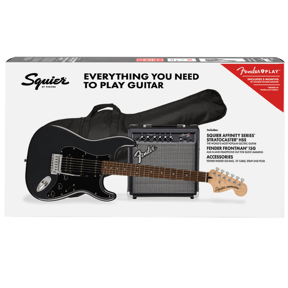 Fender Squier Affinity Series Stratocaster HSS Pack - Charcoal Frost Metallic