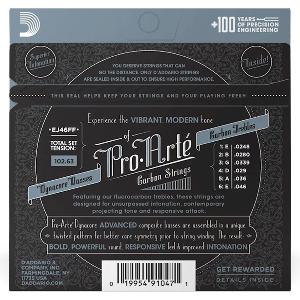 D'Addario EJ46FF Pro-Arte Carbon Classical Strings - Hard Tension