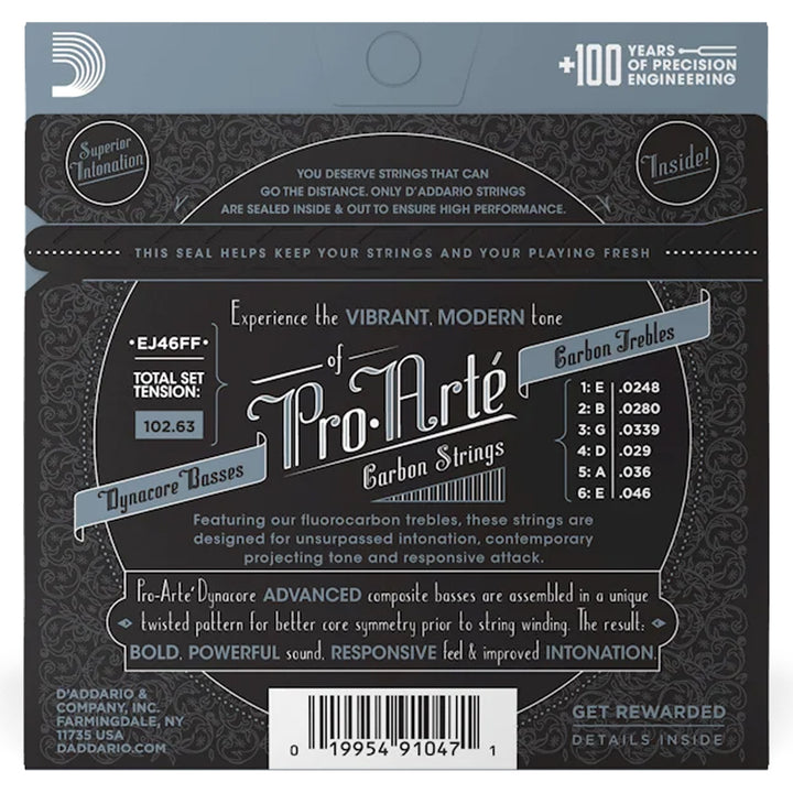 D'Addario EJ46FF Pro-Arte Carbon Classical Strings - Hard Tension
