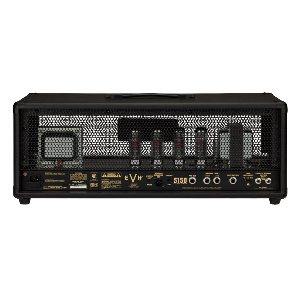 EVH 5150 Iconic Series EL34 80-watt Amplifier Head - Black/Gold
