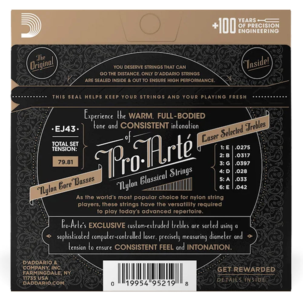 D'Addario EJ43 Pro-Arte Nylon Classical Strings - Light Tension