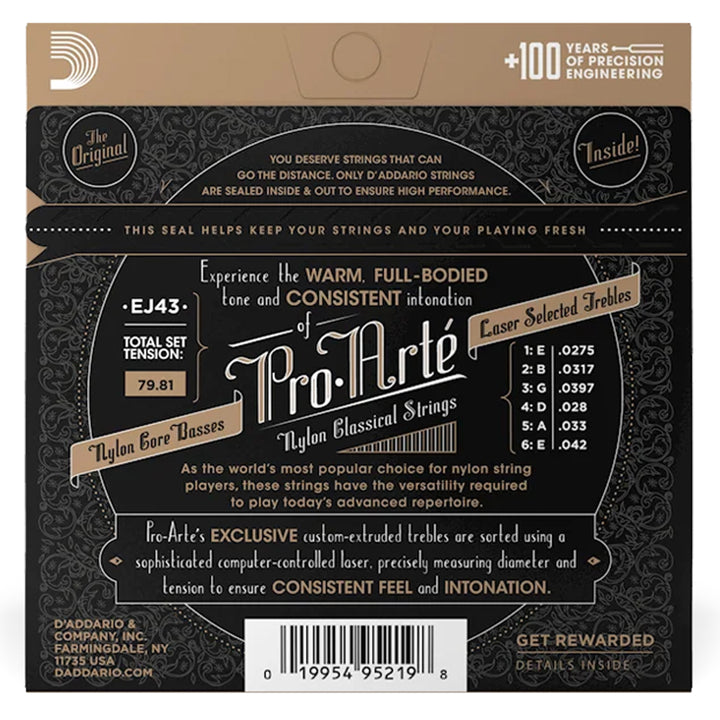 D'Addario EJ43 Pro-Arte Nylon Classical Strings - Light Tension