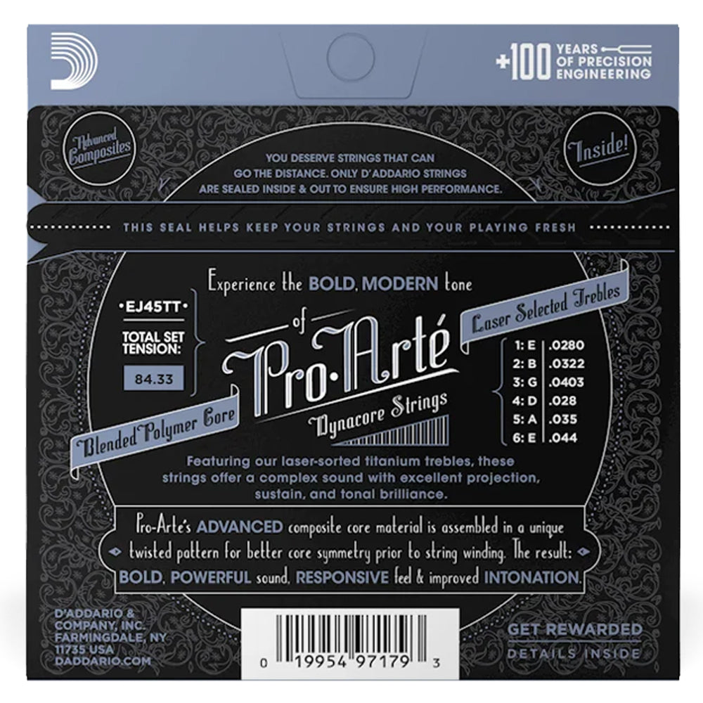 D'Addario EJ45TT Pro-Arte Dynacore Classical Strings - Normal Tension
