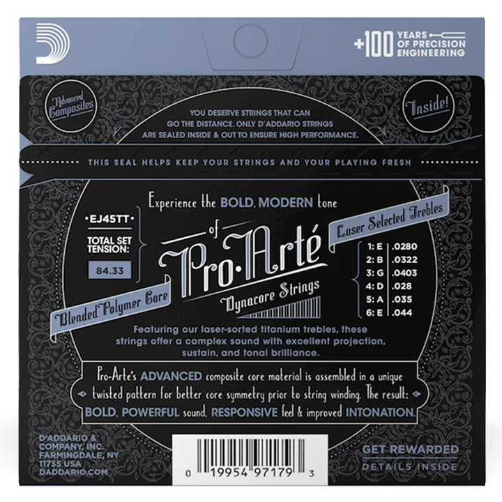 D'Addario EJ45TT Pro-Arte Dynacore Classical Strings - Normal Tension