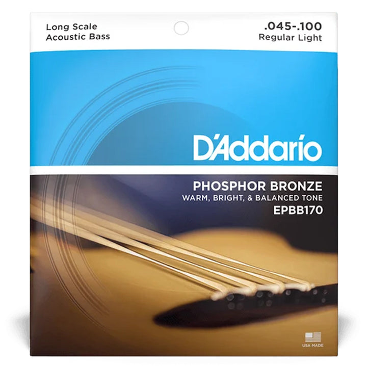 D'Addario EPBB170 Phosphor Bronze Acoustic Bass Strings 45-100