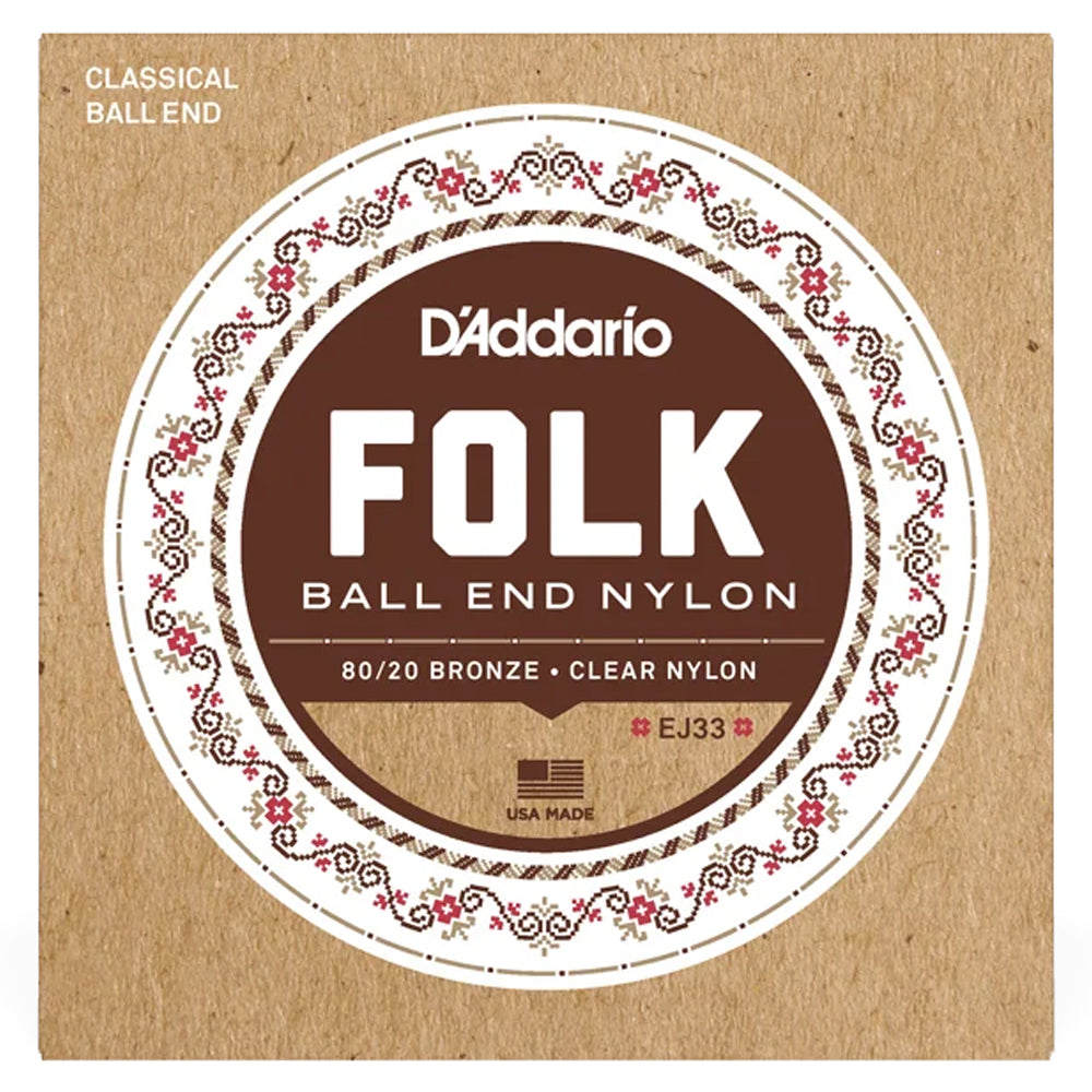 D'Addario EJ33 Folk Nylon Ball-End Strings - Normal Tension