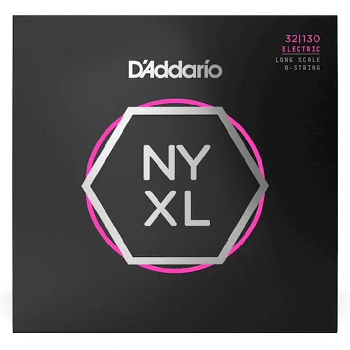 D’Addario NYXL32130 6-String Nickel Wound Regular Light Bass Strings 32-130
