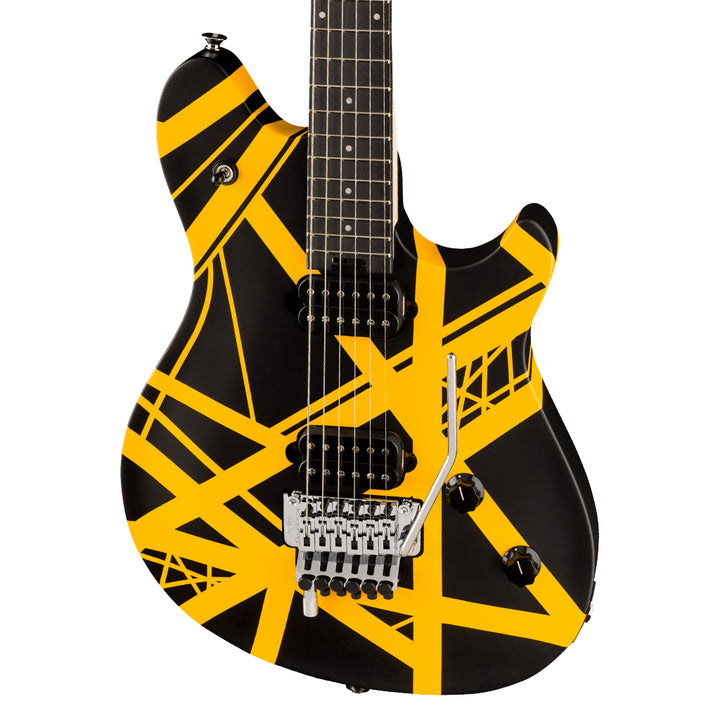 EVH Wolfgang Special Ebony Fingerboard – Black/Yellow Stripes (935)