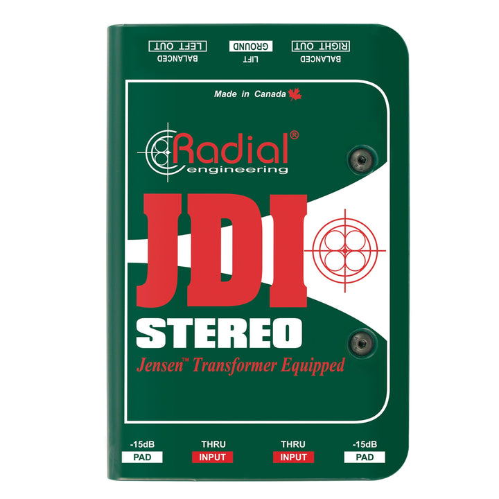 Radial JDI Stereo Jensen-equipped 2-channel Passive Instrument Direct Box