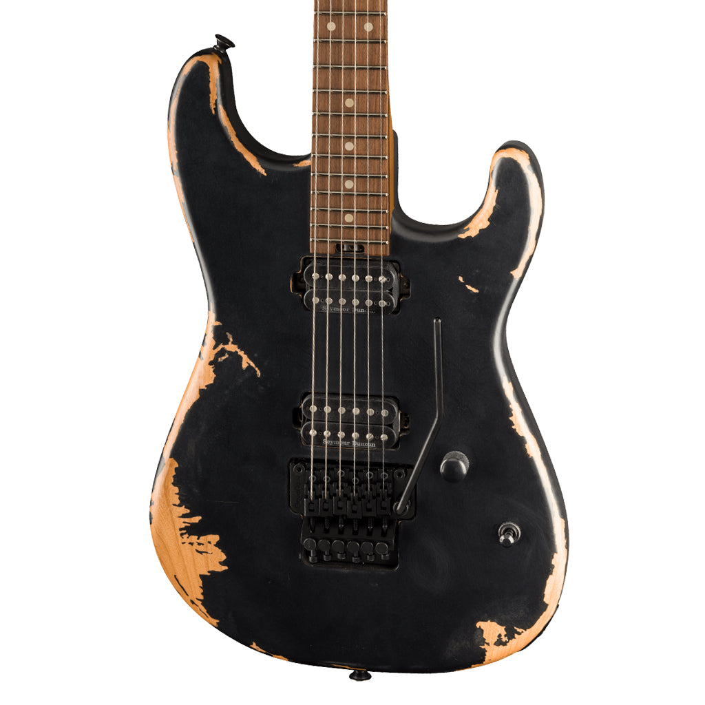 Charvel Pro-Mod Relic San Dimas Style 1 HH FR PF Electric Guitar - Weathered Black (122)