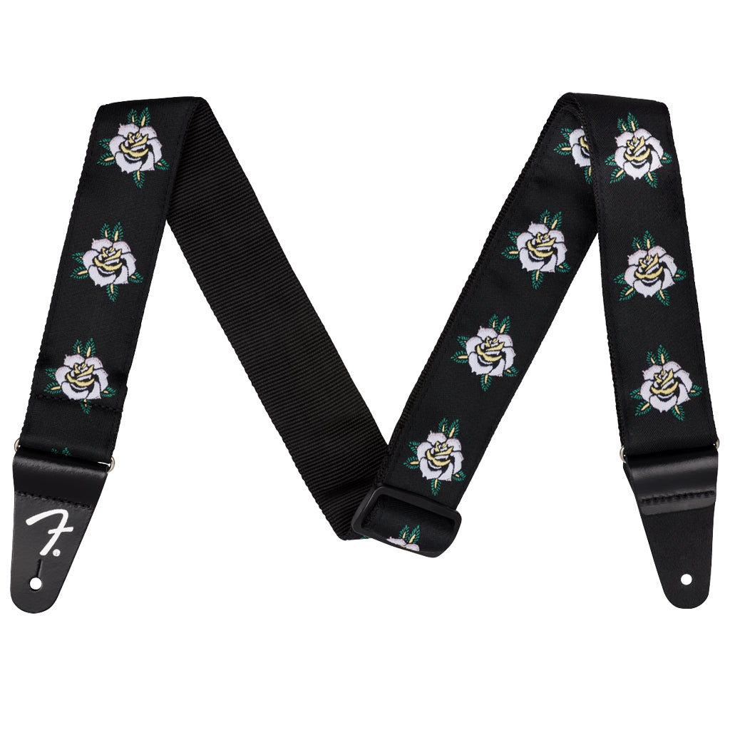 Fender 2" Rose Strap - Black/White