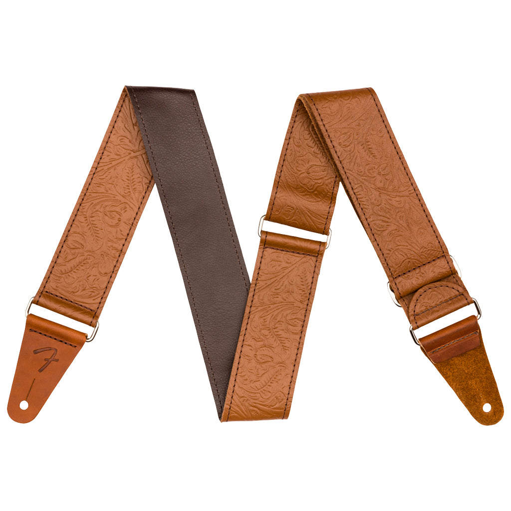 Fender Tooled Leather Guitar Strap - Brown