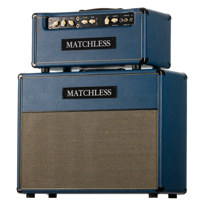 Matchless HC-30 Head & ESD 2x12 Cabinet - Navy Blue w/Gold Grille