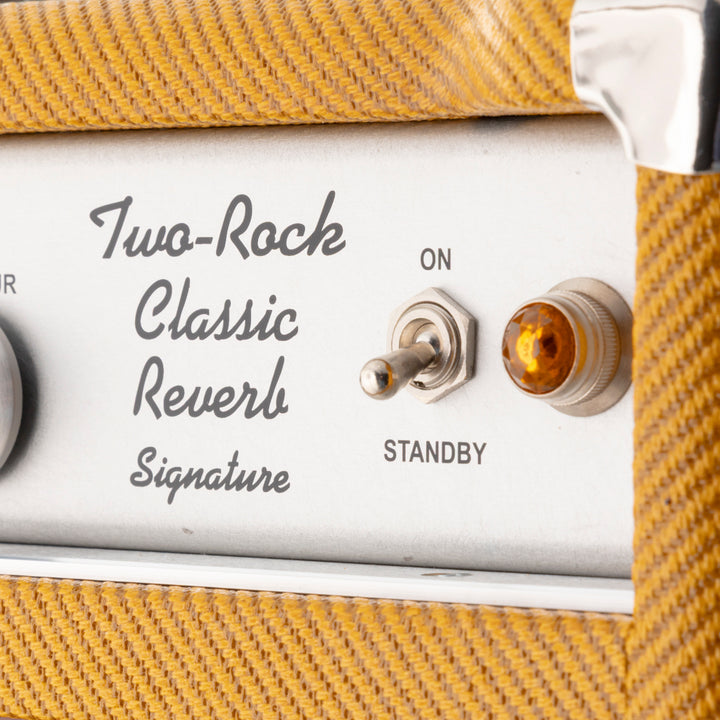 Two-Rock Classic Reverb Signature 100/50 Head Silver Chassis & 2x12 Cabinet - Vintage Tweed/Oxblood Gold Stripe Grill