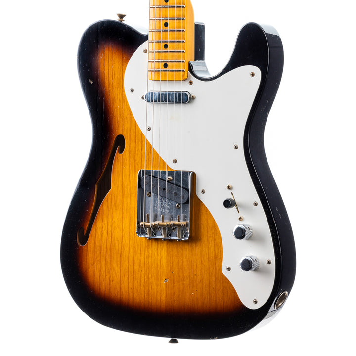 Fender Custom Shop 50s Thinline Telecaster Journeyman Relic - 2 Tone Sunburst (237)