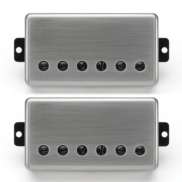 Mayones Velvetrone Ironside and Solium Pickup Set 6 String - Nickel Cover with Black Pole