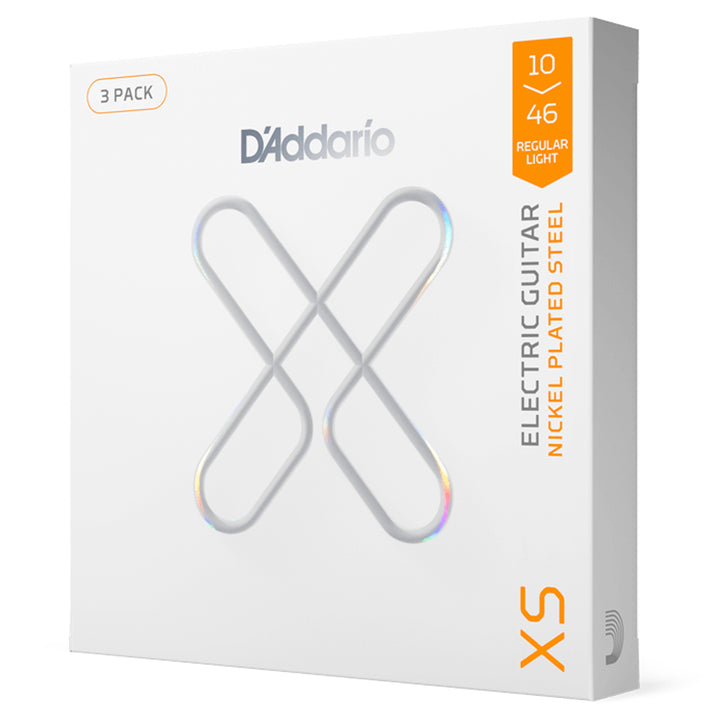 D'Addario XSE1046 Nickel Plated Steel Electric Strings 10-46 - 3 Pack