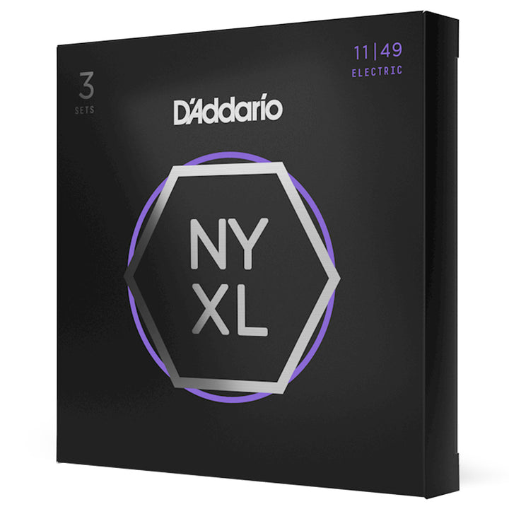 D'Addario NYXL1149-3P Nickel Wound Medium Electric Strings 11-49 - 3-Pack