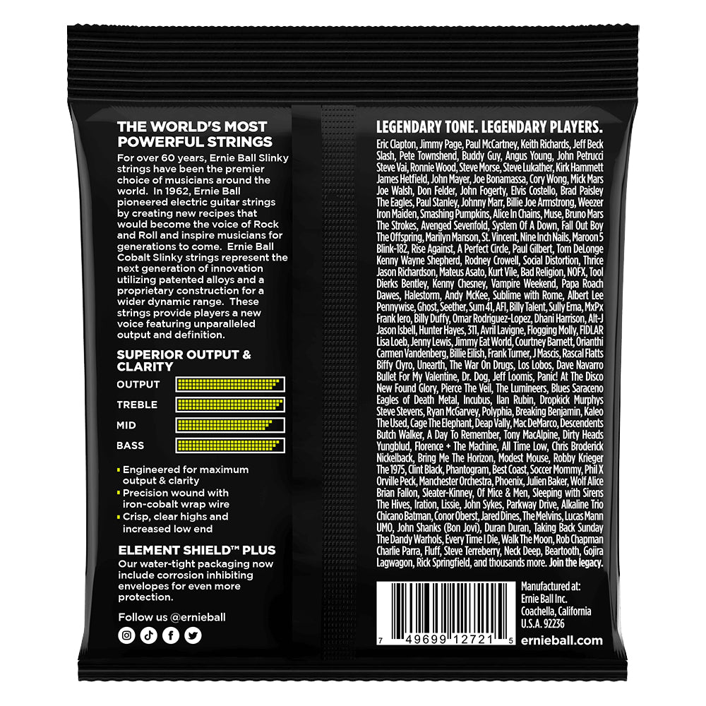 Ernie Ball 2721 Regular Slinky Cobalt Electric Guitar Strings 10-46