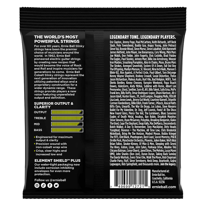 Ernie Ball 2721 Regular Slinky Cobalt Electric Guitar Strings 10-46