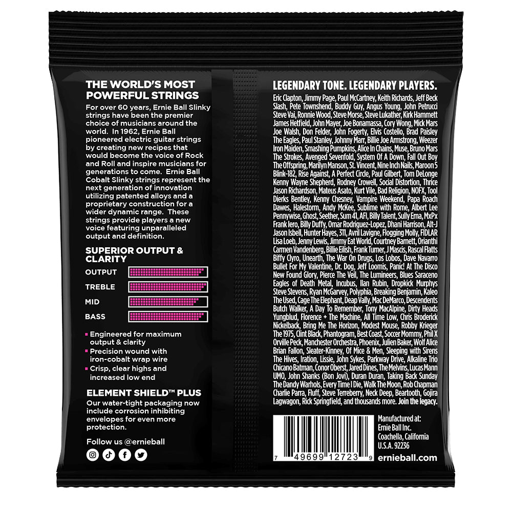Ernie Ball 2723 Super Slinky Cobalt Electric Guitar Strings - 09-42