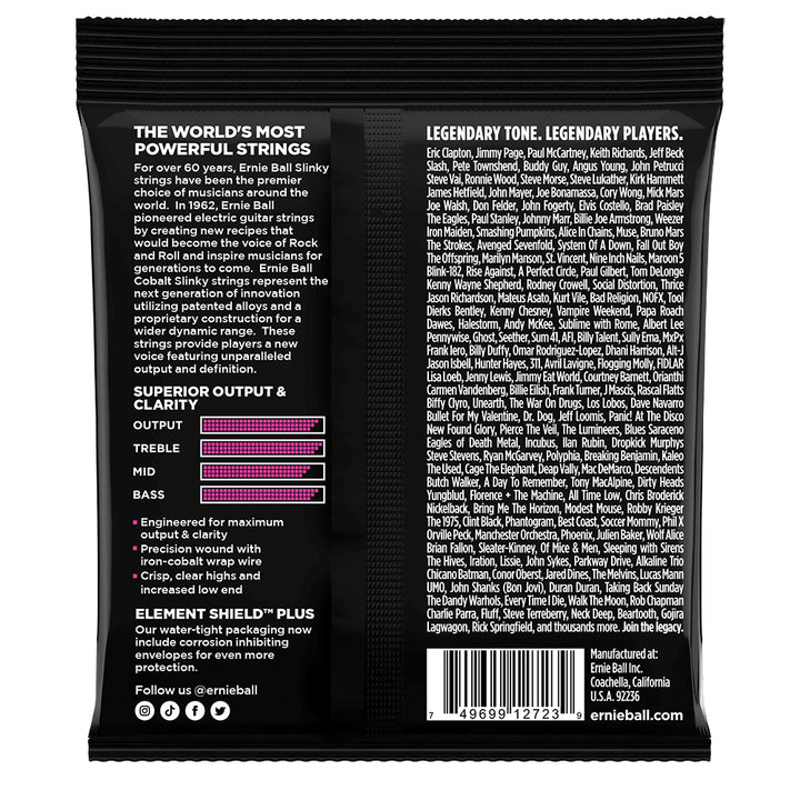 Ernie Ball 2723 Super Slinky Cobalt Electric Guitar Strings - 09-42