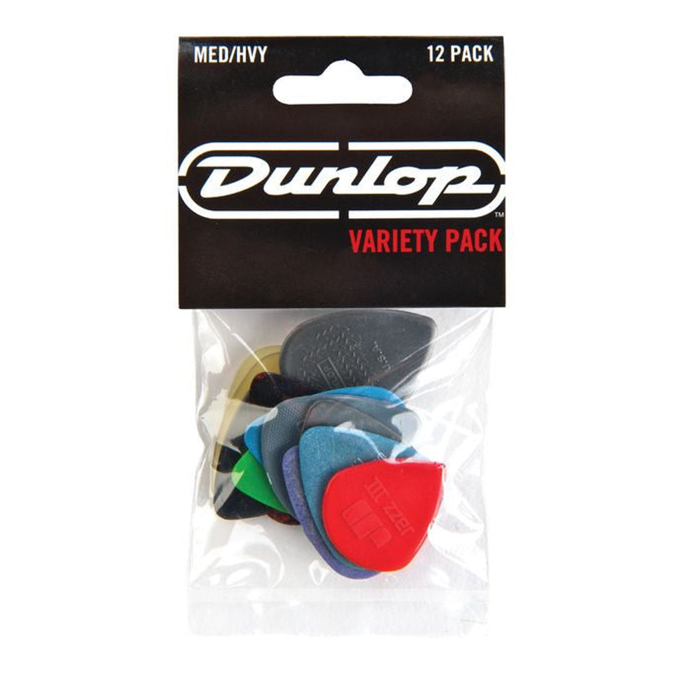 Dunlop PVP102 Pick Variety Pack Medium/Heavy Picks - 12-Pack