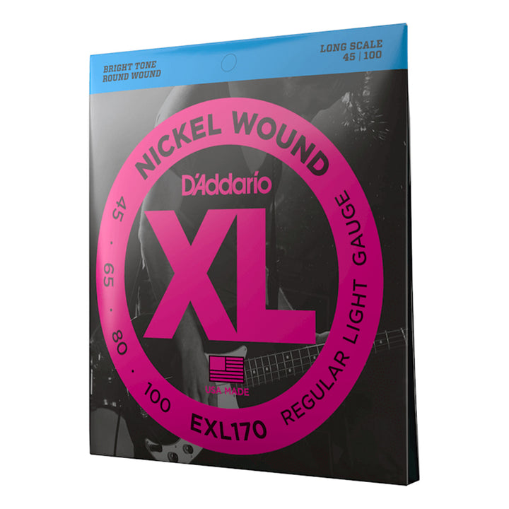 D'Addario EXL170 Nickel Wound Regular Light Bass Strings 45-100
