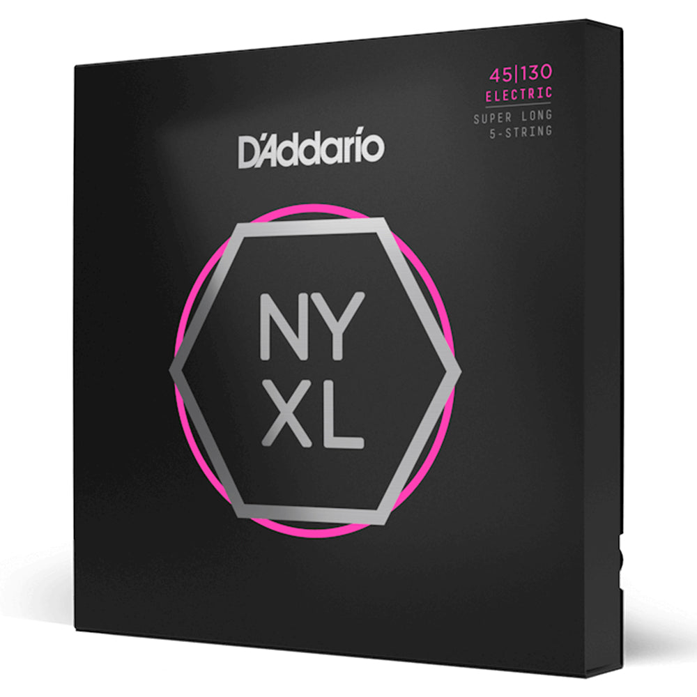 D’Addario NYXL45130 5-String Nickel Wound Regular Light Bass Strings 45-130