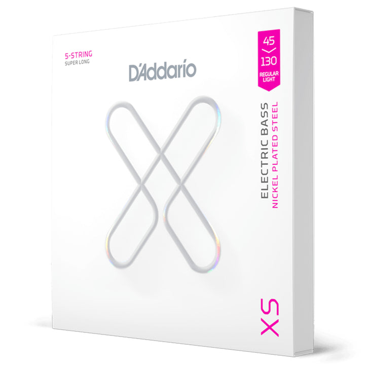 D'Addario XSB45130SL XS Nickel 5-string Electric Bass Guitar Strings - .045-.130 Regular Light