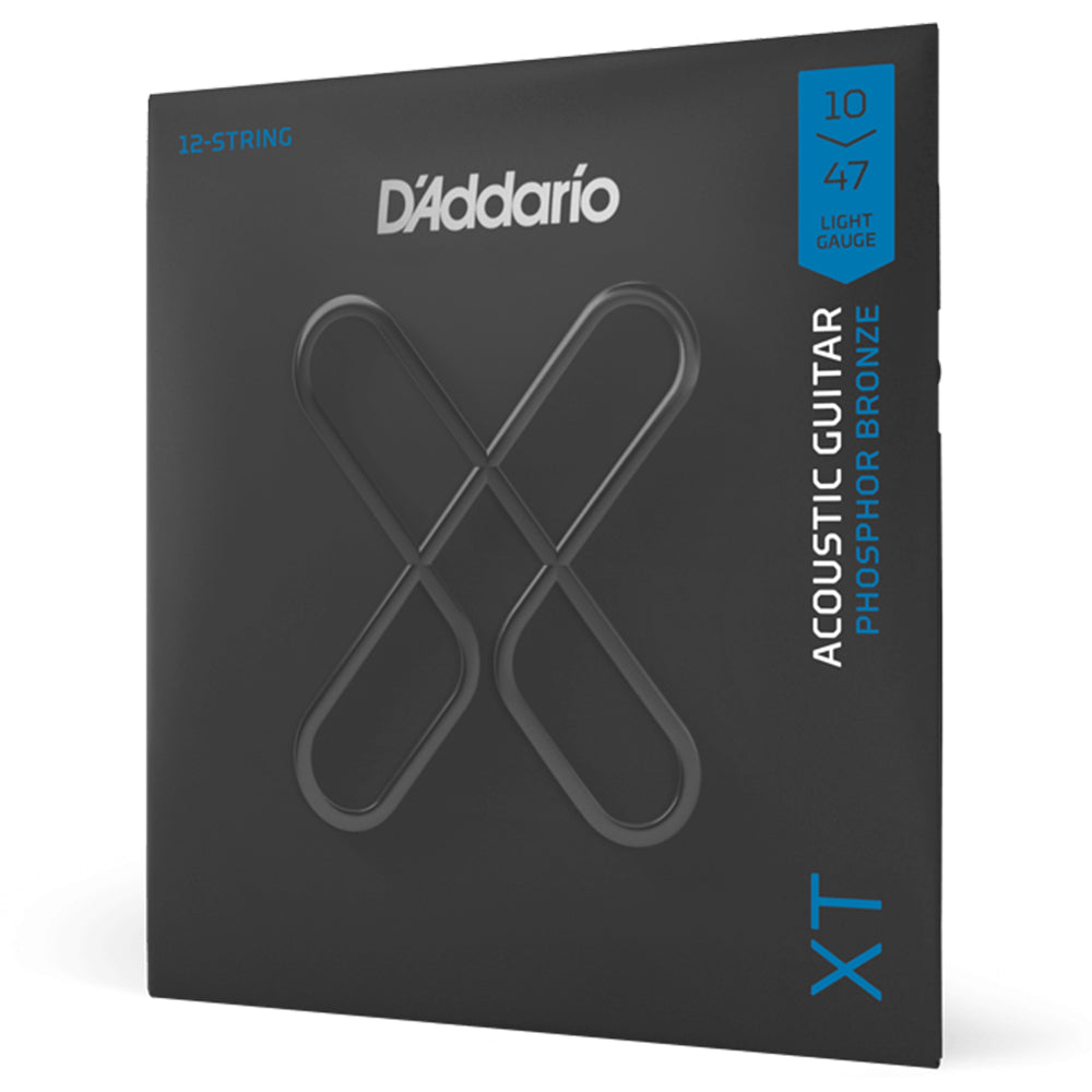 D'Addario XTAPB1047-12 XT Acoustic Phosphor Bronze 12-String Light 10-47