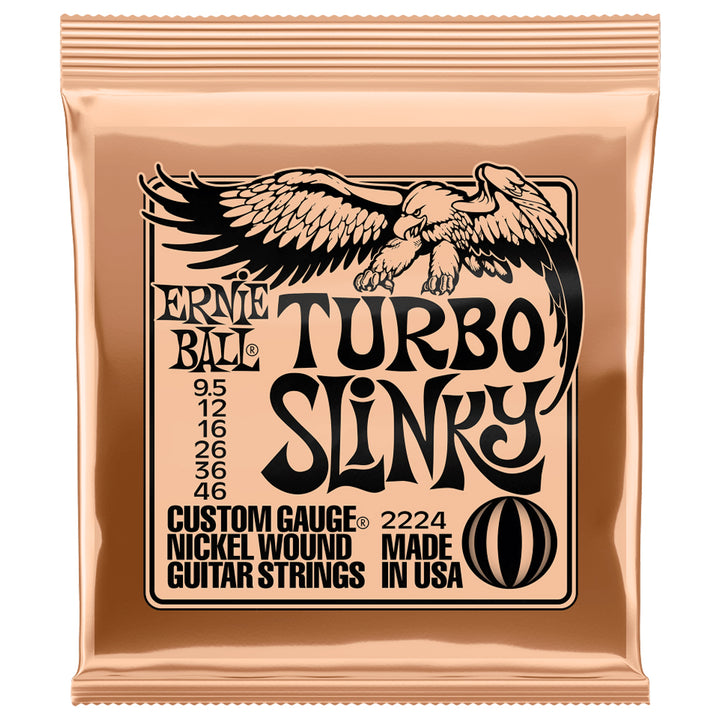 Ernie Ball 2224 Turbo Slinky Nickel Wound Electric Guitar Strings - 9.5-46