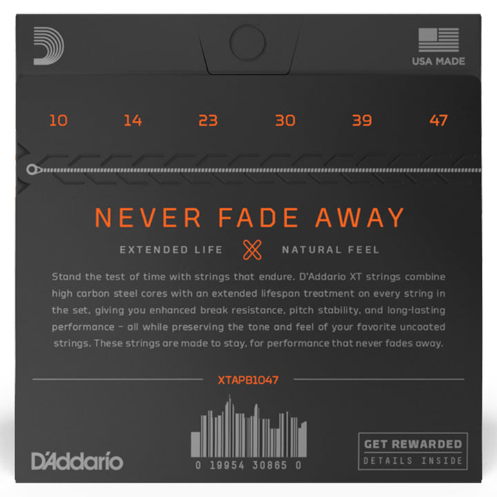 D'Addario XTAPB1047 XT Acoustic Phosphor Bronze, Extra Light 10-47