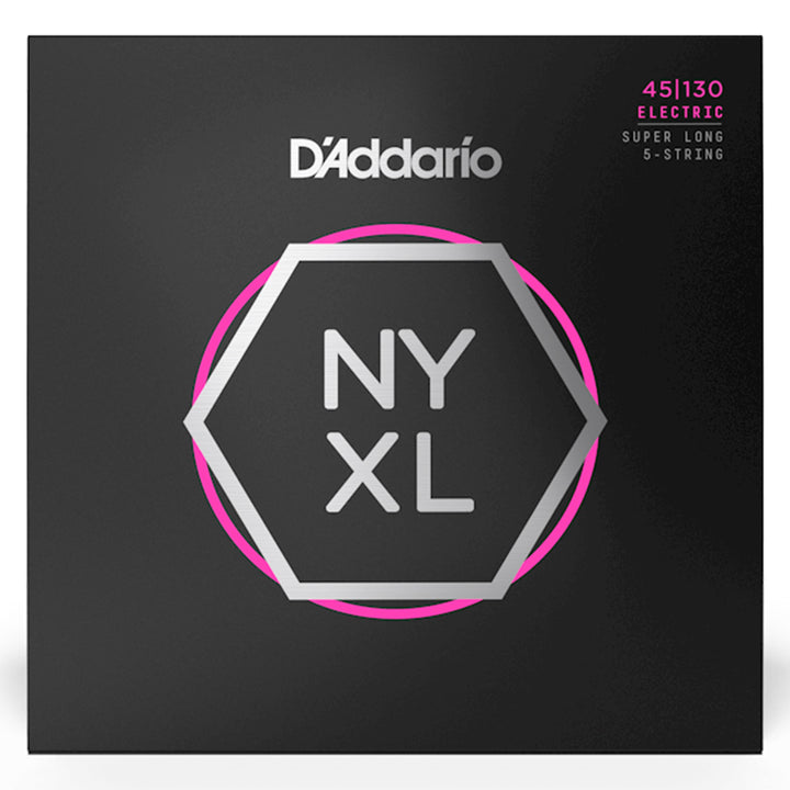 D’Addario NYXL45130 5-String Nickel Wound Regular Light Bass Strings 45-130