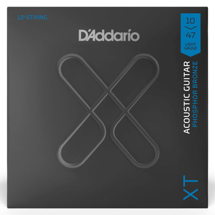 D'Addario XTAPB1047-12 XT Acoustic Phosphor Bronze 12-String Light 10-47