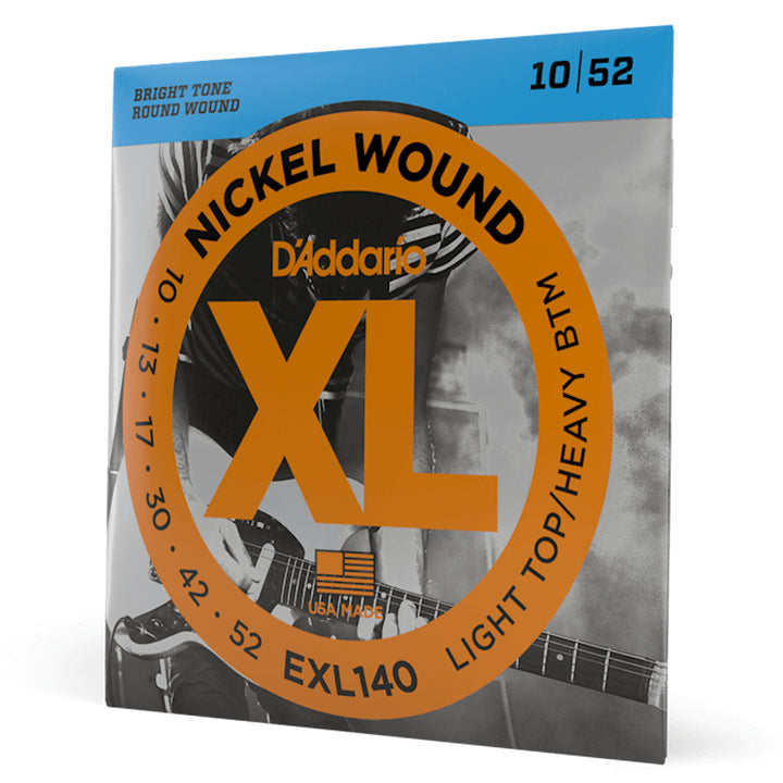 D'Addario EXL140 Nickel Wound Light Top/Heavy Bottom Electric Strings 10-52