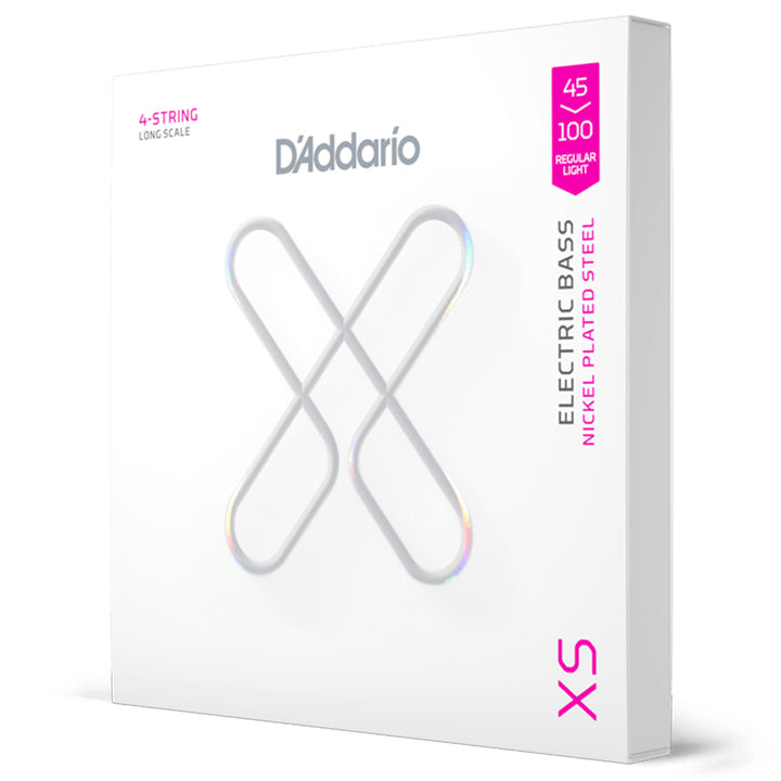 D'Addario XSB45100 XS Nickel Electric Bass Guitar Strings - .045-.100 Regular Light