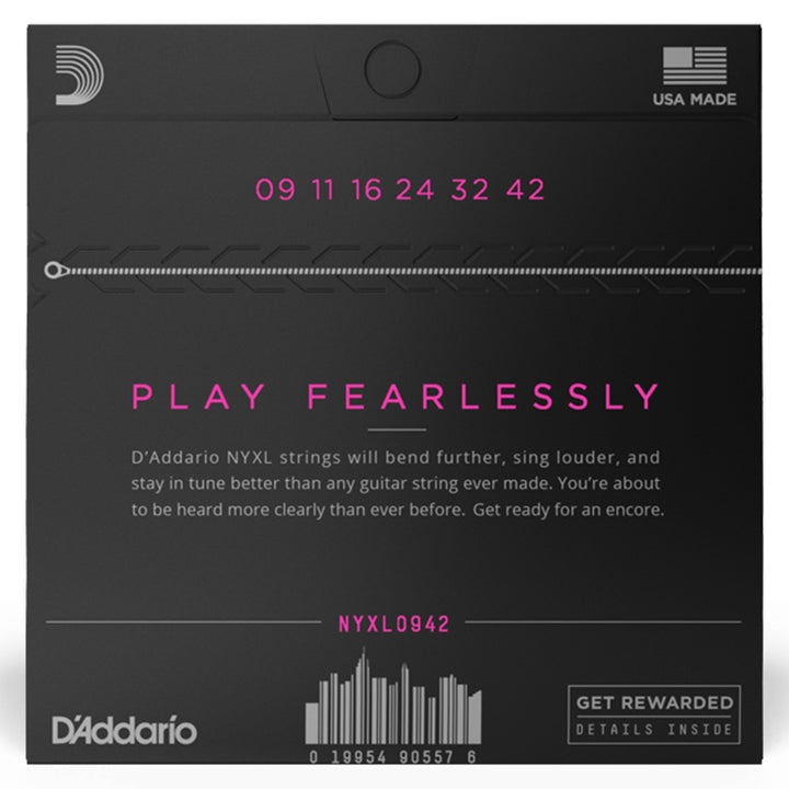 D'Addario NYXL0942 Nickel Wound Super Light Electric Strings 9-42
