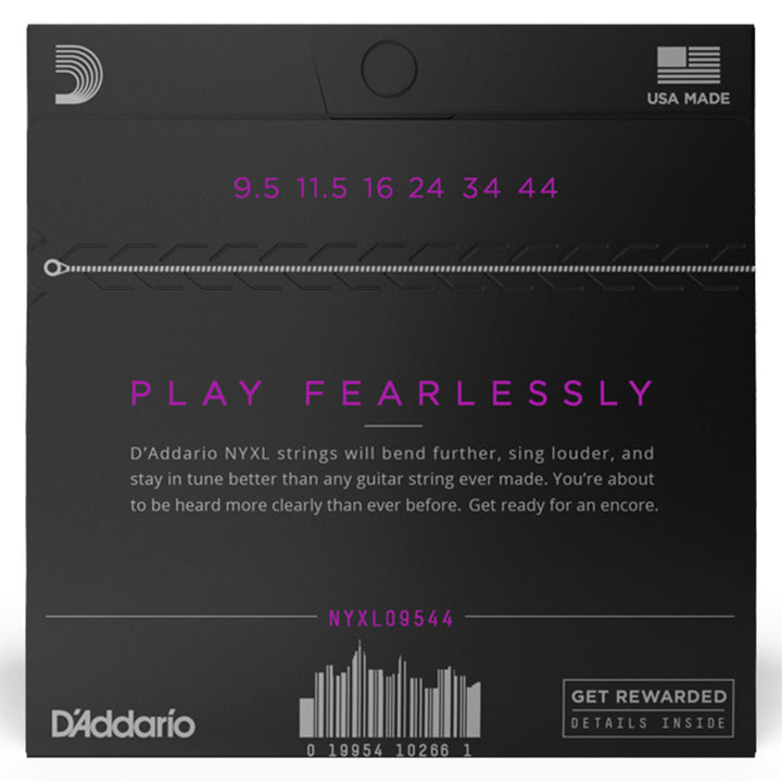 D'Addario NYXL09544 Nickel Wound Super Light Plus Electric Strings 9.5-44
