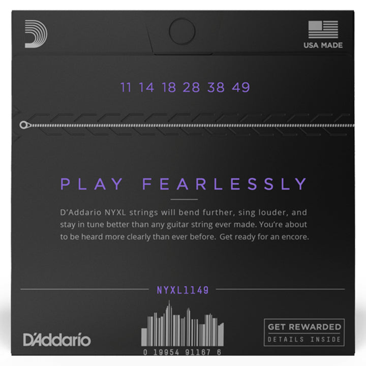 D'Addario NYXL1149 Nickel Wound Medium Electric Strings 11-49